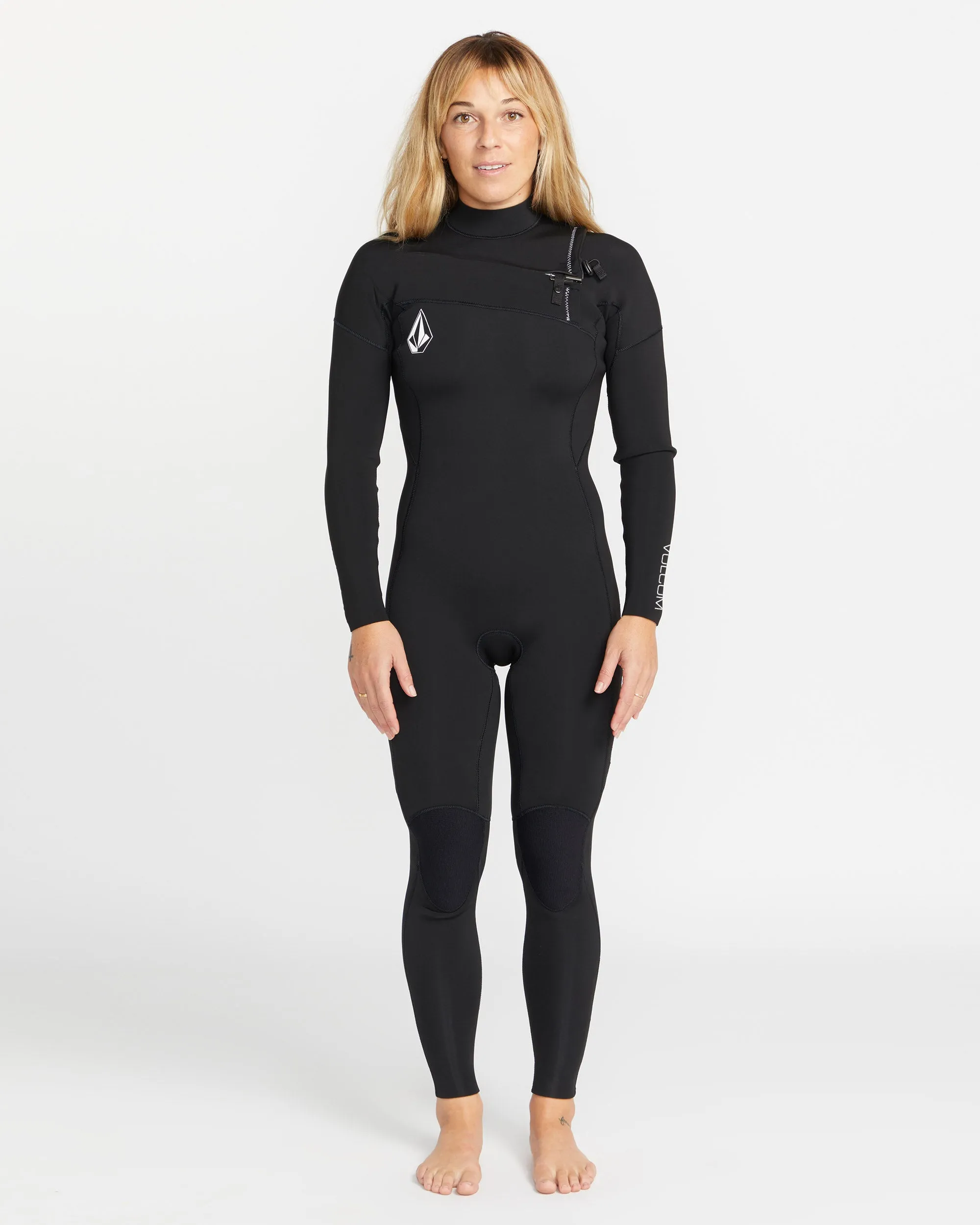 4/3Mm Chest Zip Wetsuit - BLACK