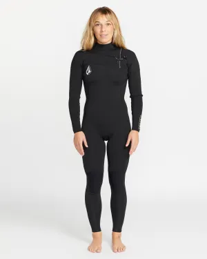 4/3Mm Chest Zip Wetsuit - BLACK