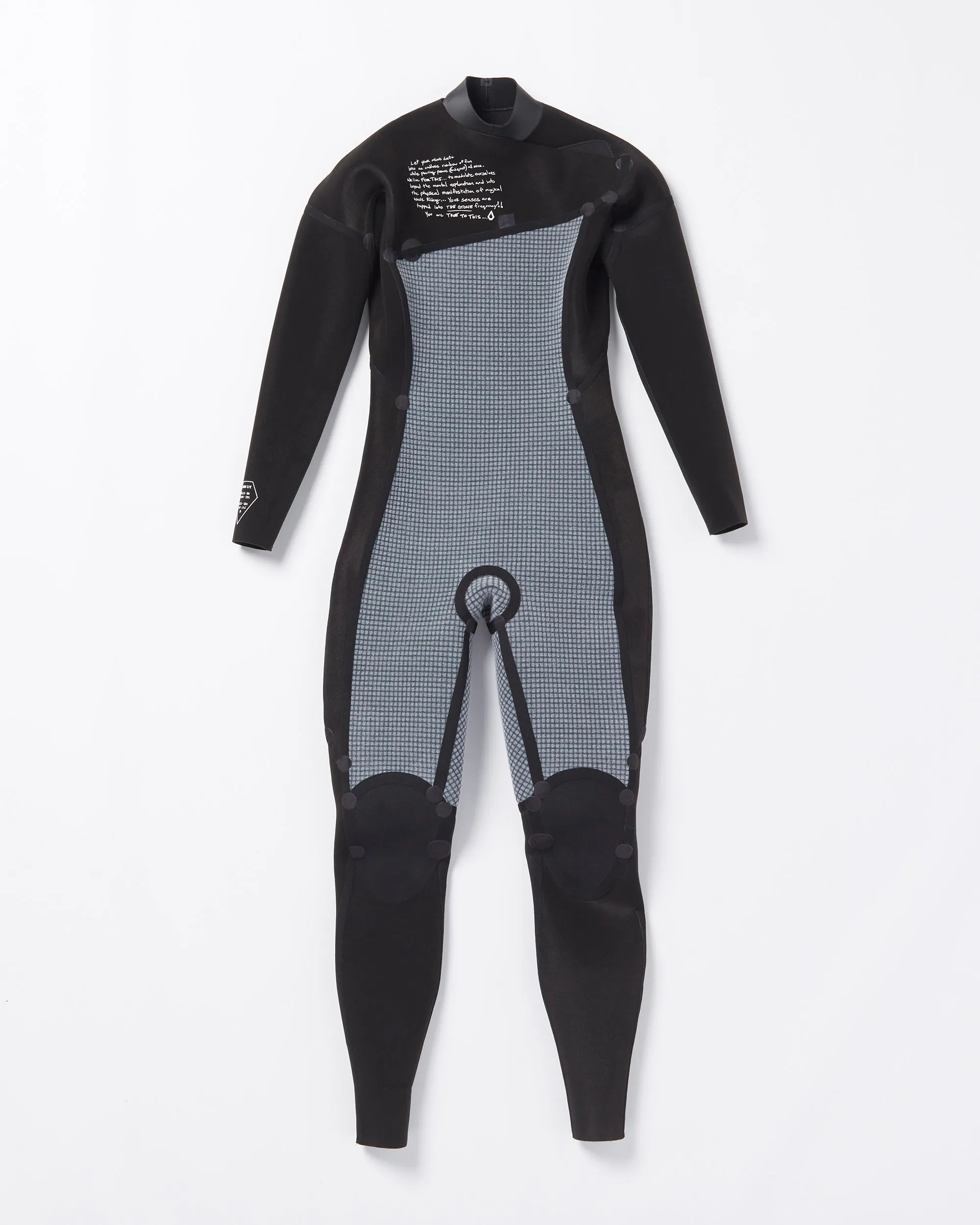 4/3Mm Chest Zip Wetsuit - BLACK