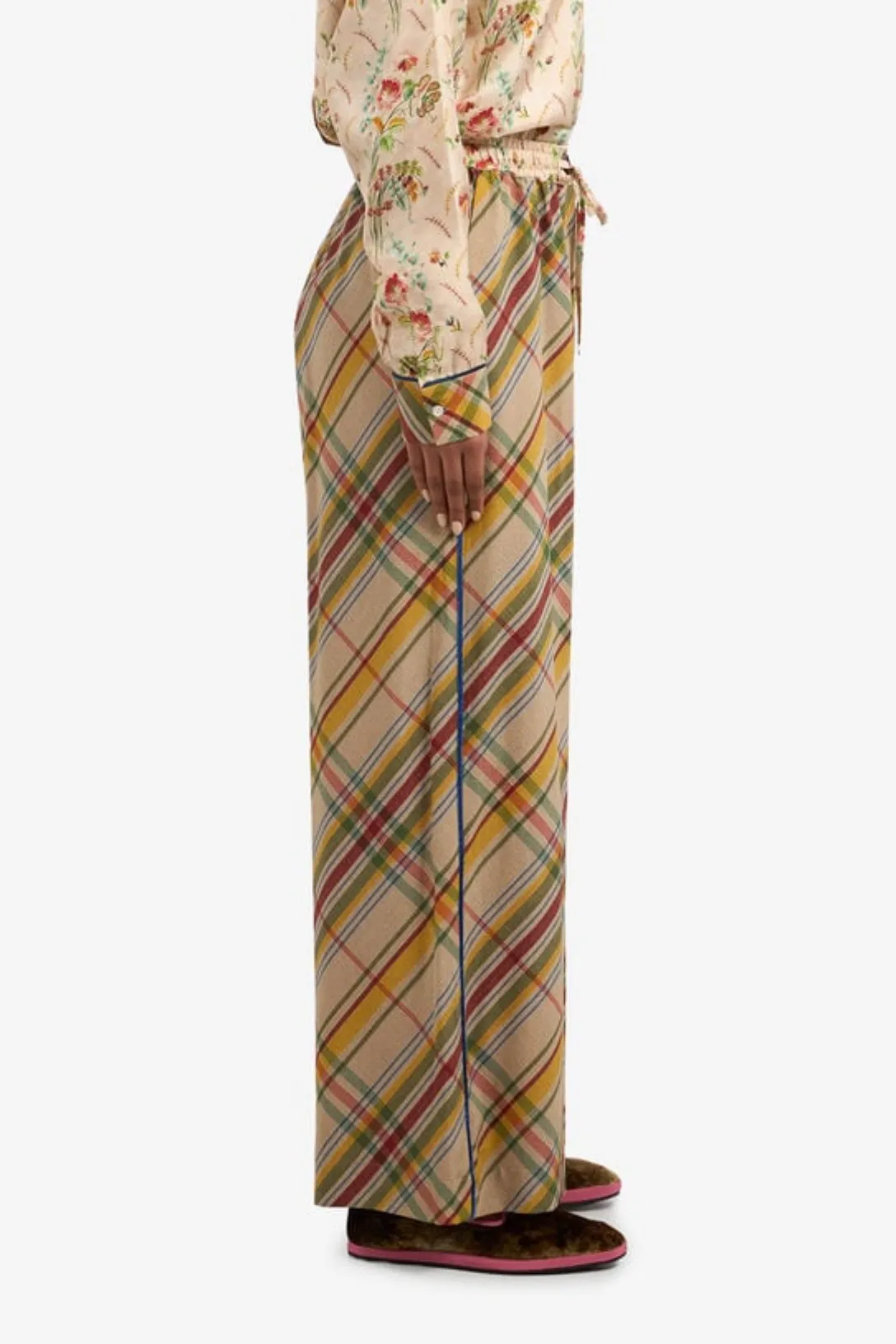 ADANASTR Trousers | Multicolor Plaid