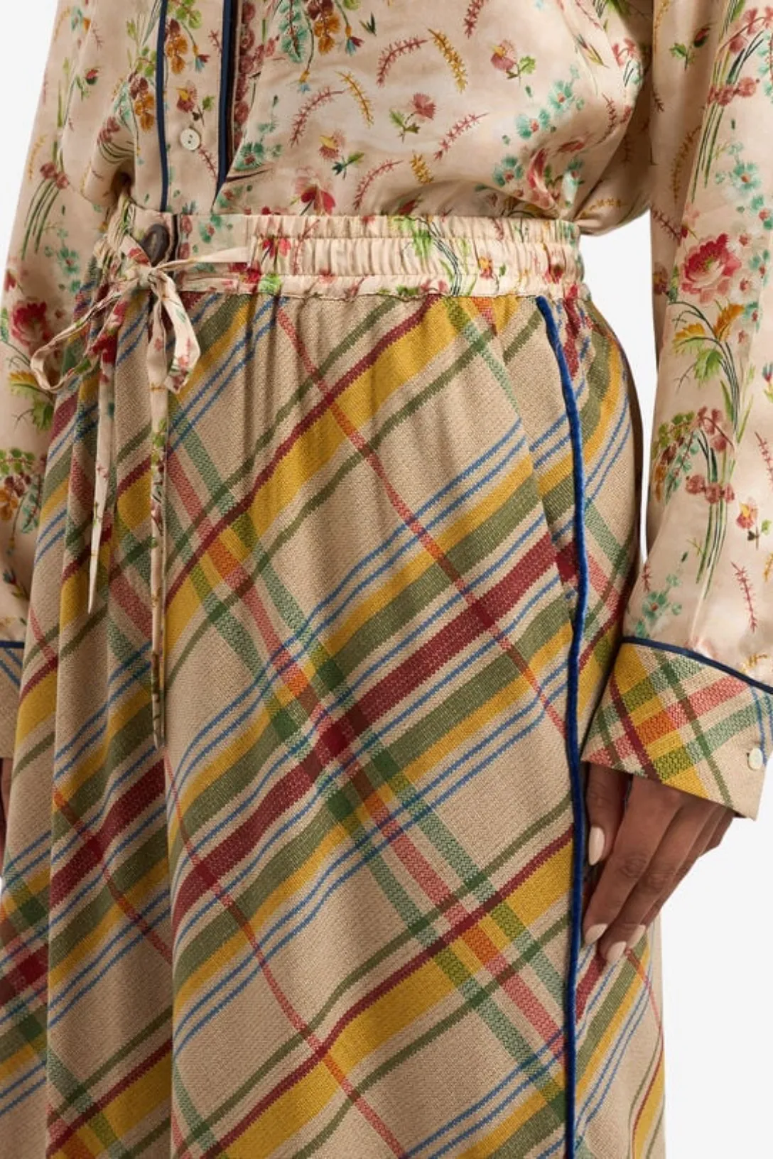 ADANASTR Trousers | Multicolor Plaid