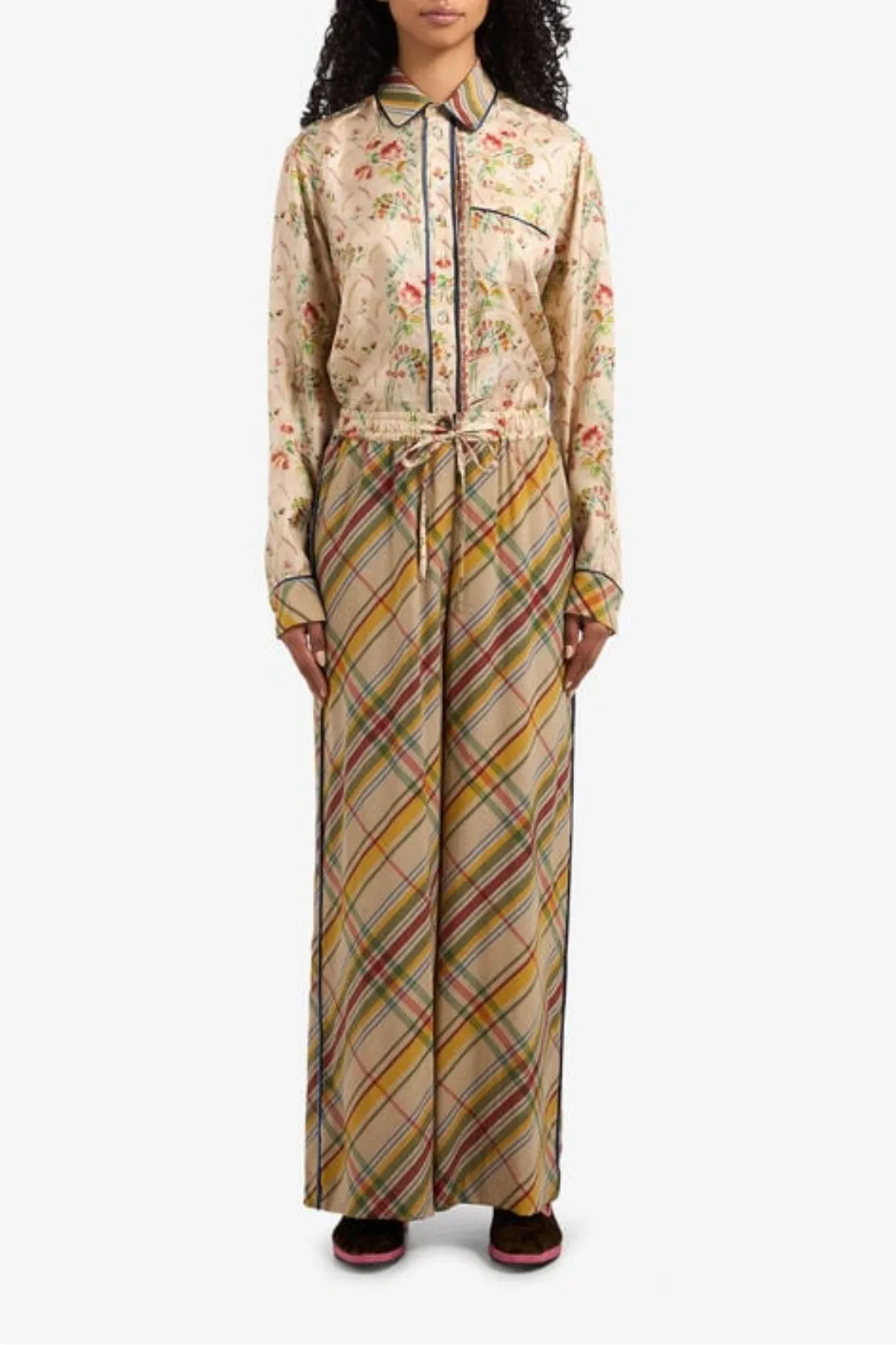 ADANASTR Trousers | Multicolor Plaid