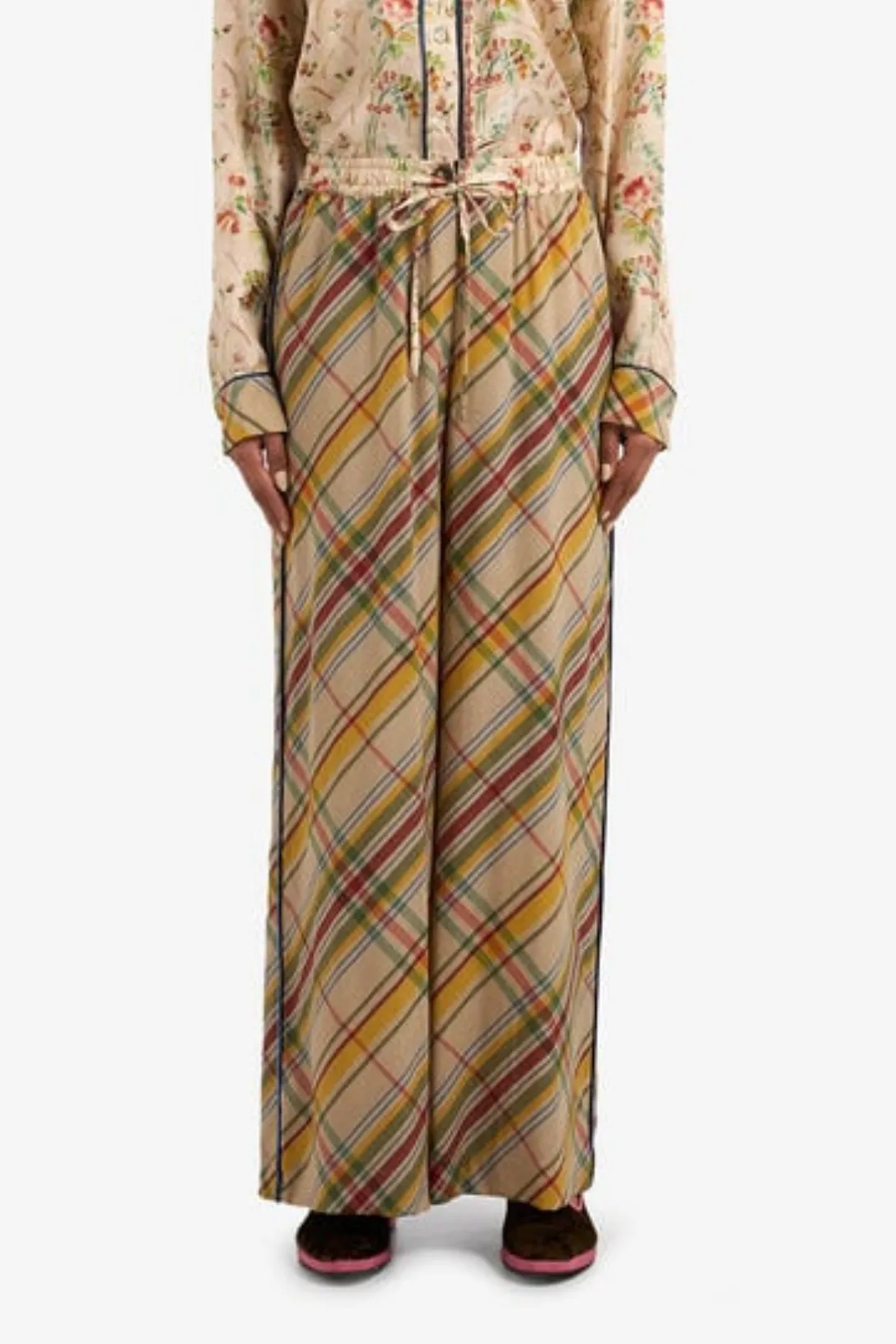 ADANASTR Trousers | Multicolor Plaid
