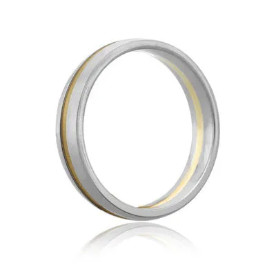 A.JAFFE Classic Two Tone Men's Wedding Band BB0051-PL