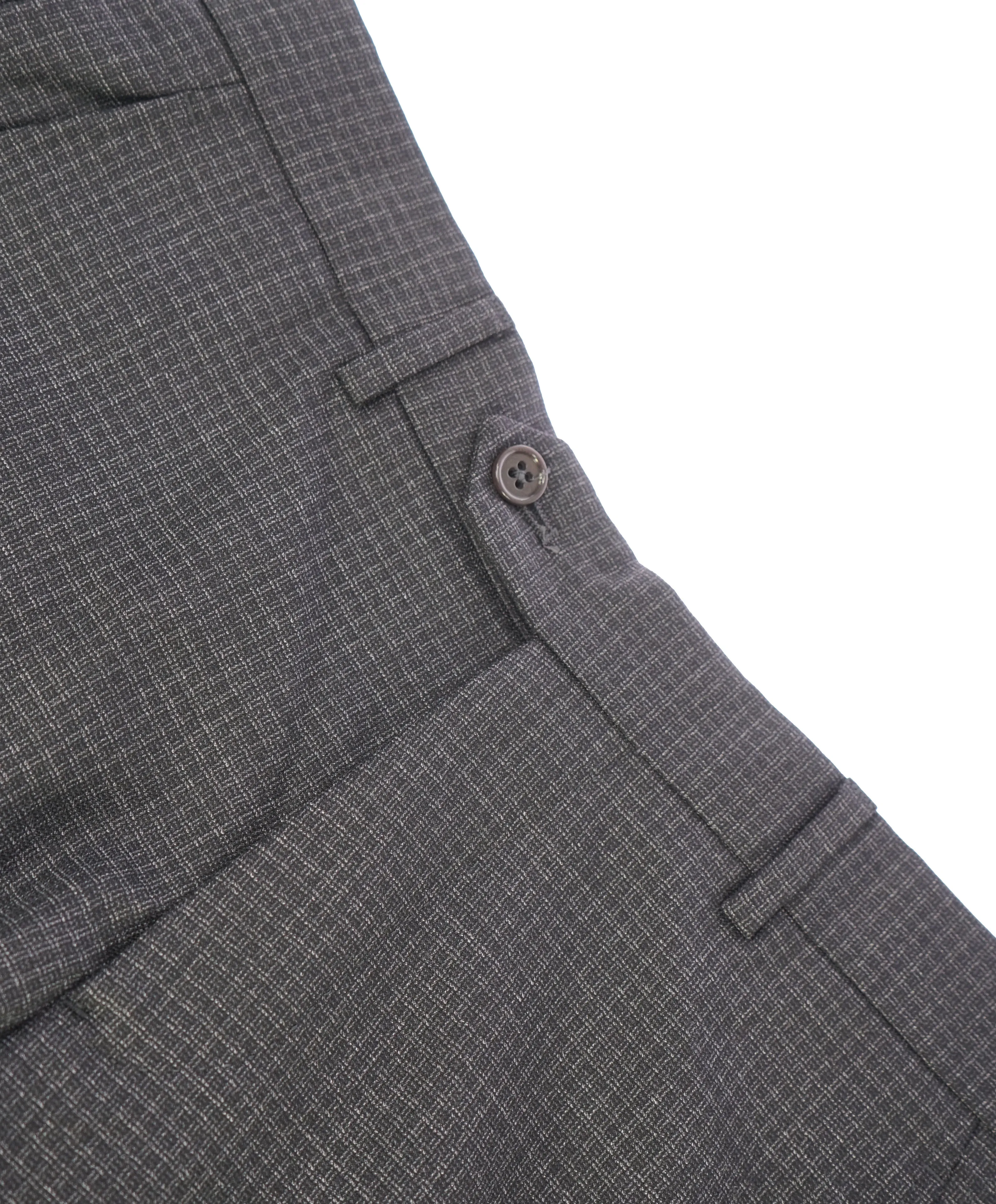 ARMANI COLLEZIONI - Gray Tonal Check Plaid Flat Front Dress Pants - 32W