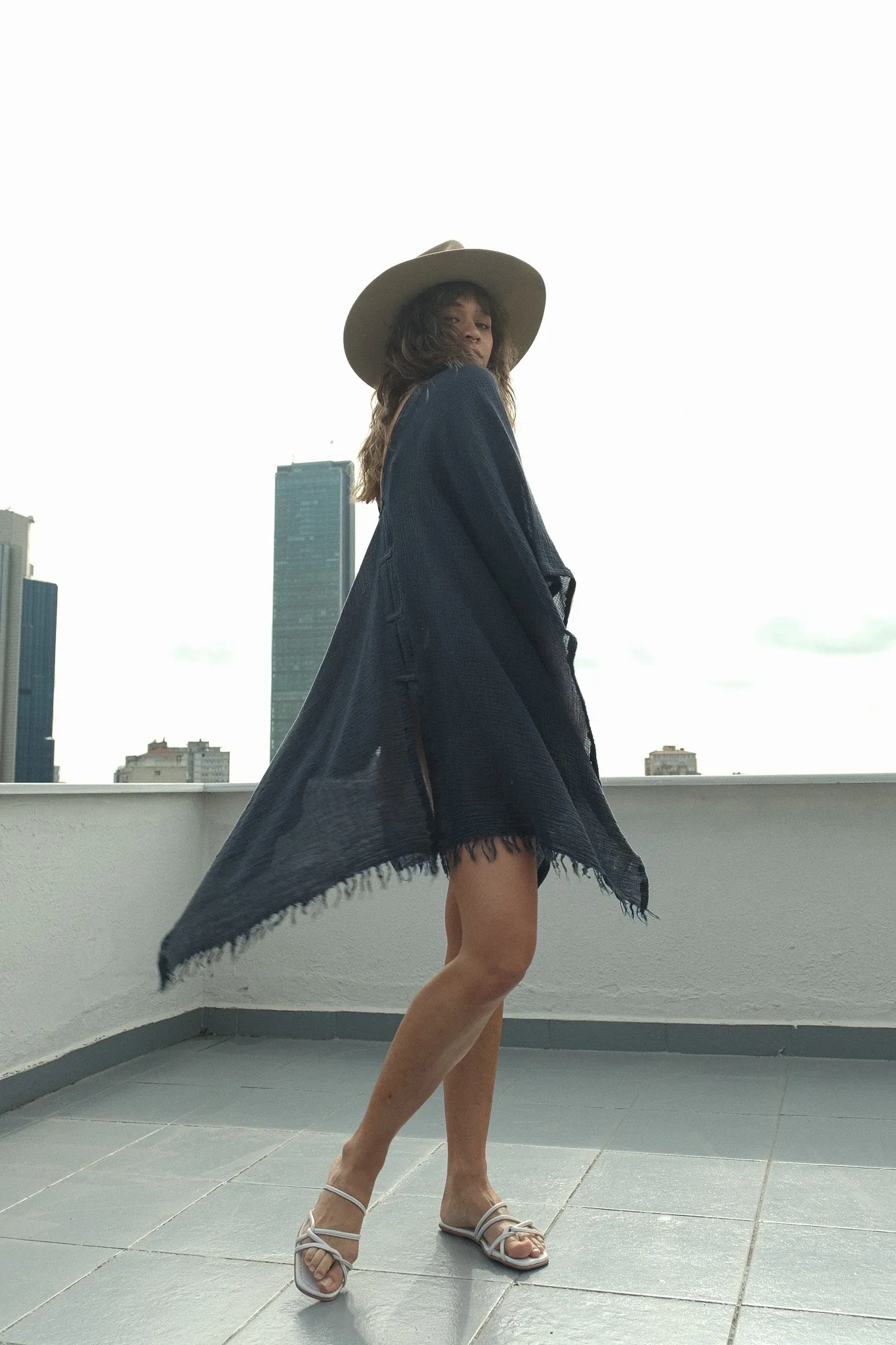 Ava Kimono - Vintage Navy