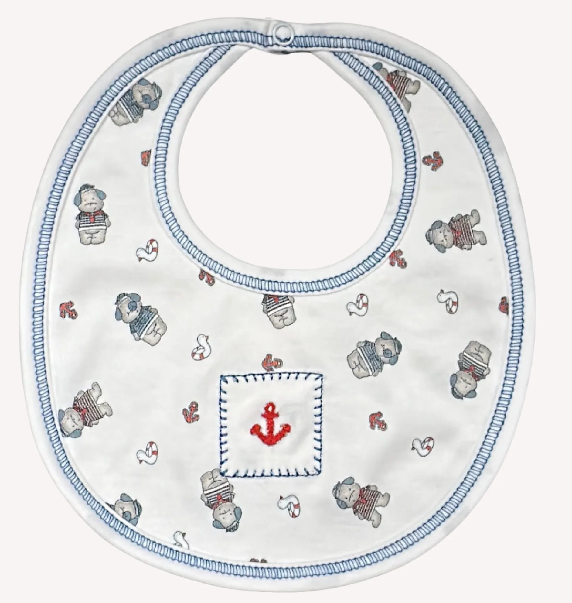Baby Boy's "Nautical Dog" Bib