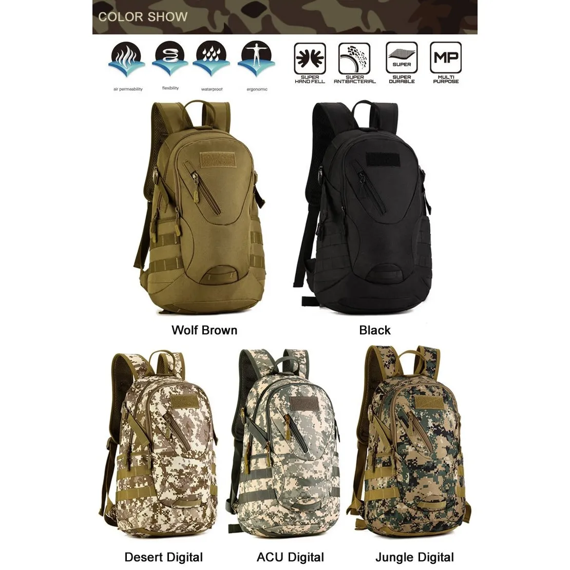 Backpack Military & Tactical <br> Nylon