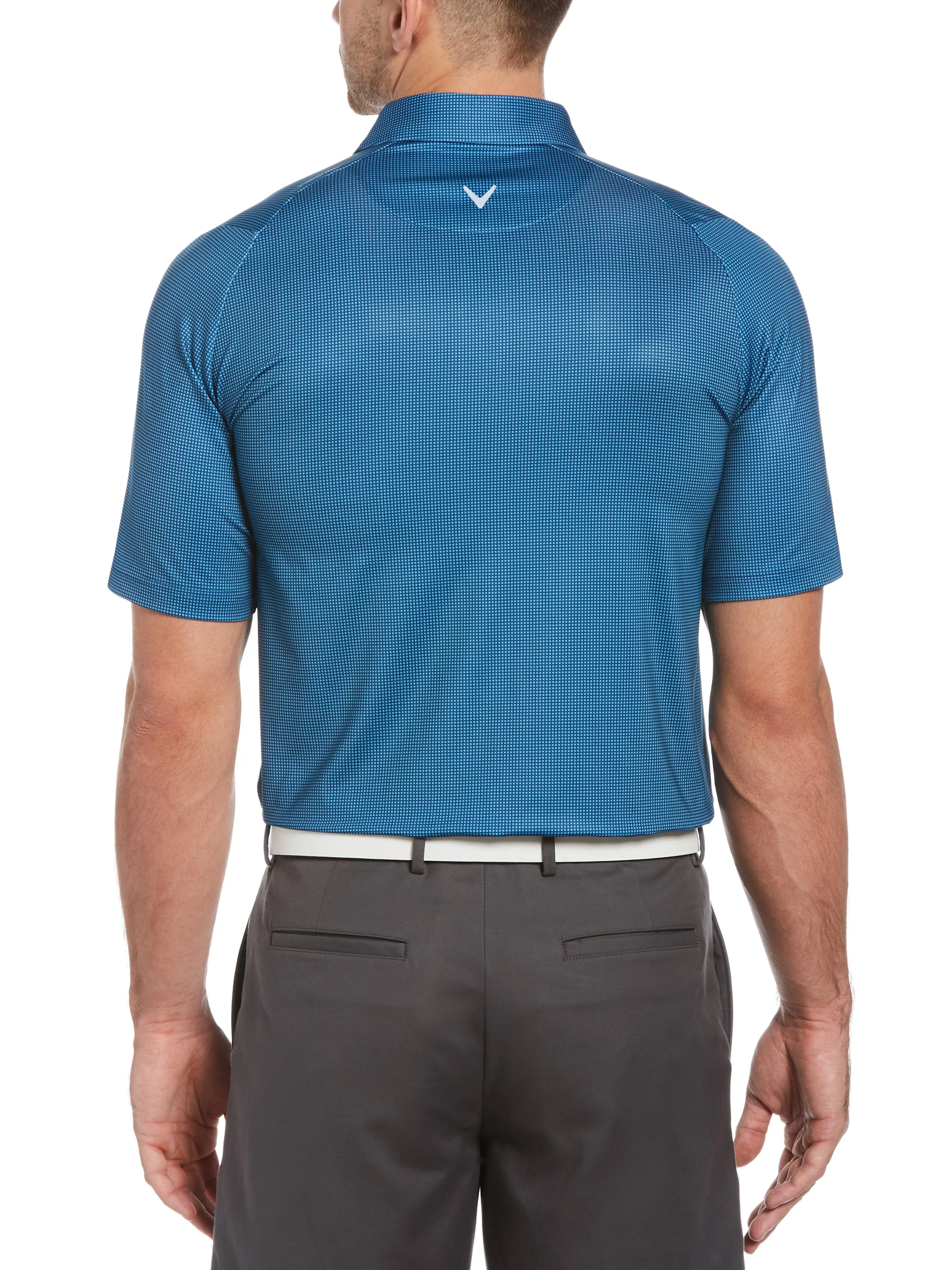 Big & Tall Printed Gingham Swing Tech™ Polo