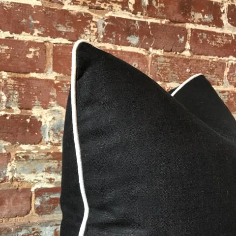 Black Linen Pillow