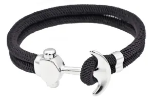Blackjack Men's Bracelet Twisted Cotton Anchor BJB225BK