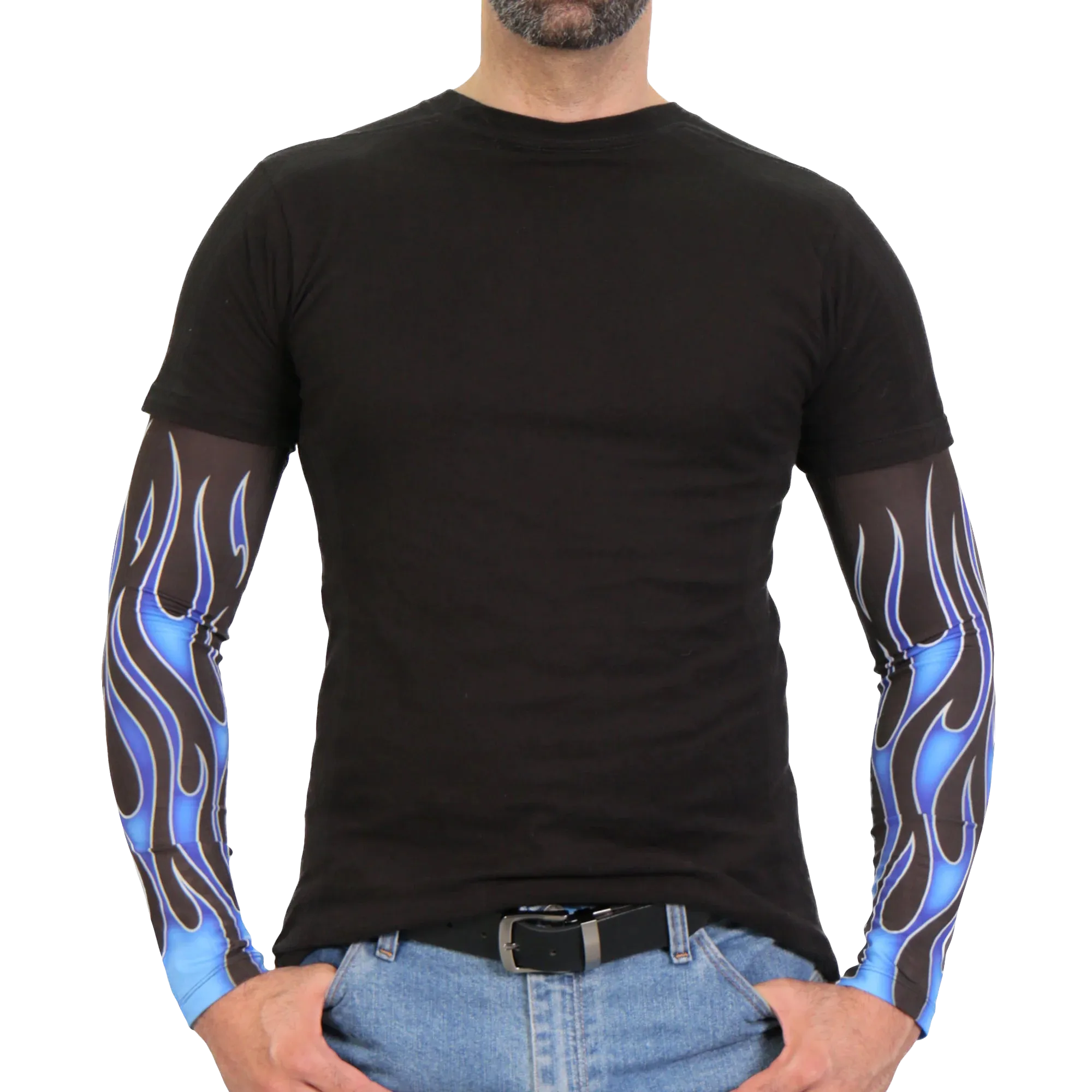 Blue Flames Arm Sleeves