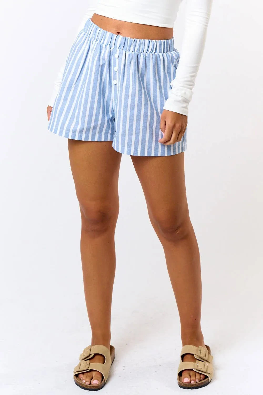 Blue Striped Boxer Shorts