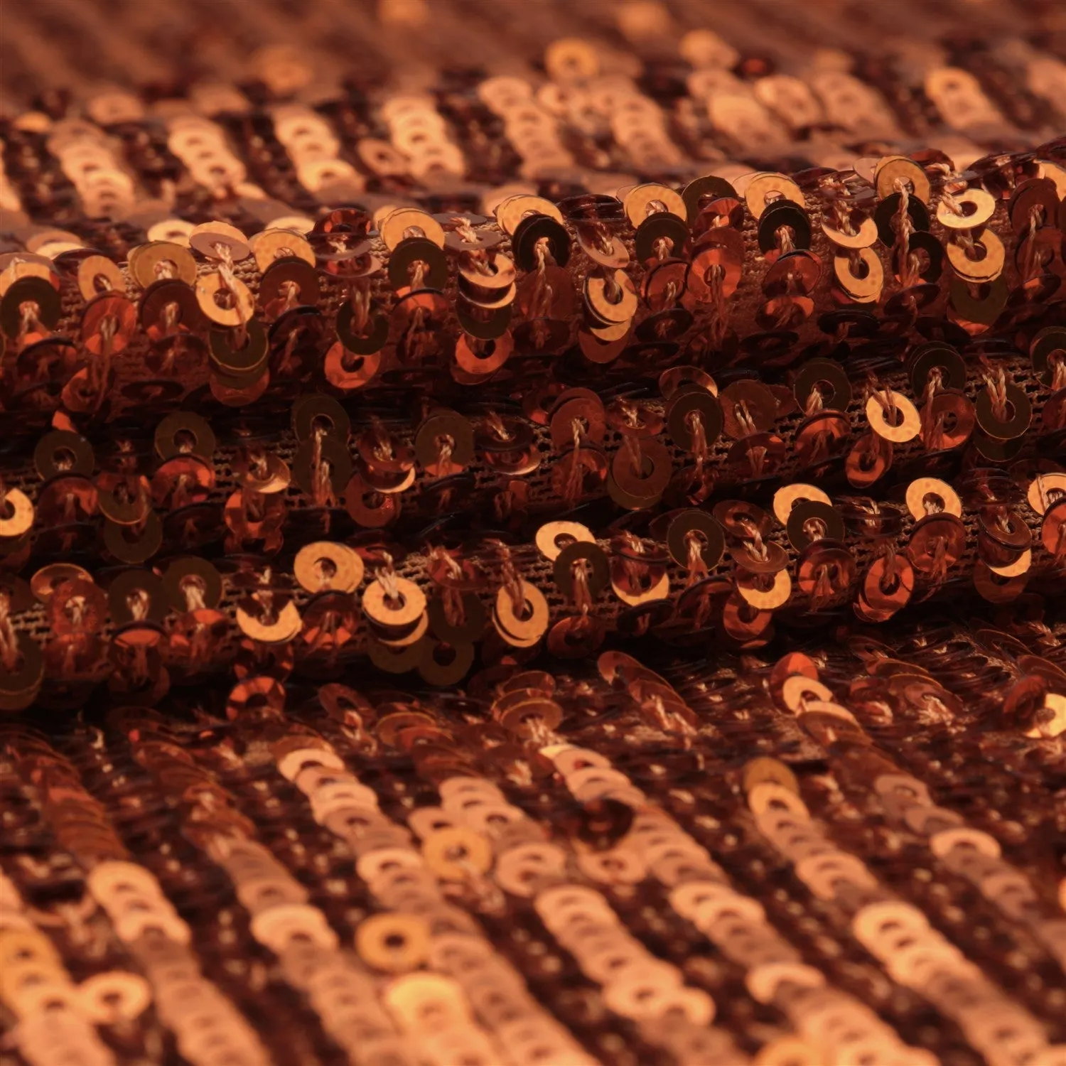 Bright Striped 4mm Double Sequin Embroidered Flexible Fabric