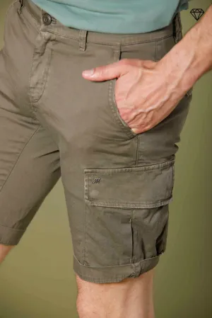 Chile men's cargo bermuda shorts in stretch satin slim fit ①