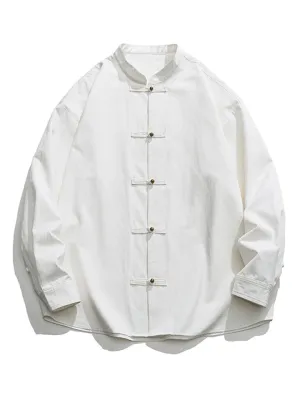 Chinese Style Men's Solid Tang Suit Shirt