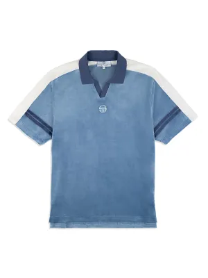 Cielo Velour Polo- Faded Denim