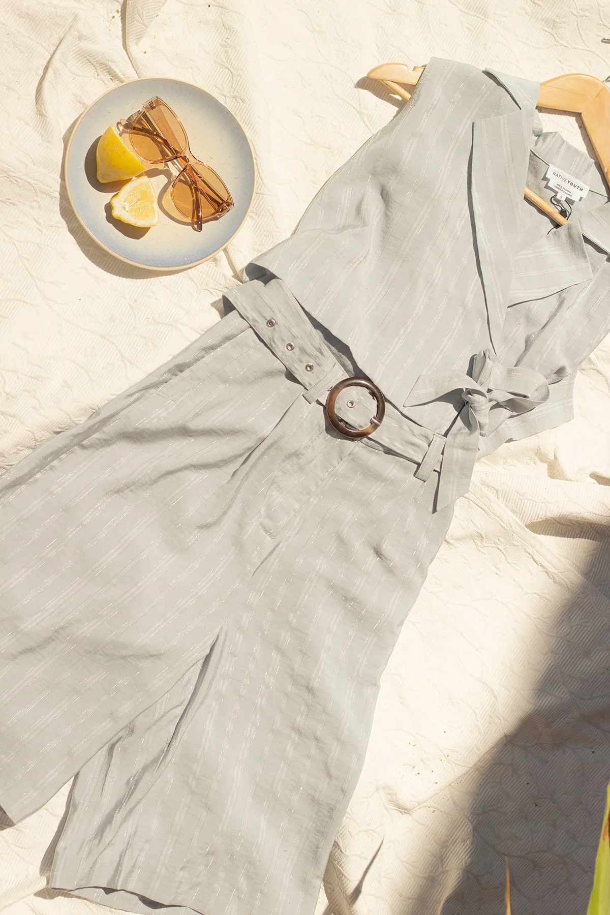 City Short With Self-Fabric Belt With Buckle