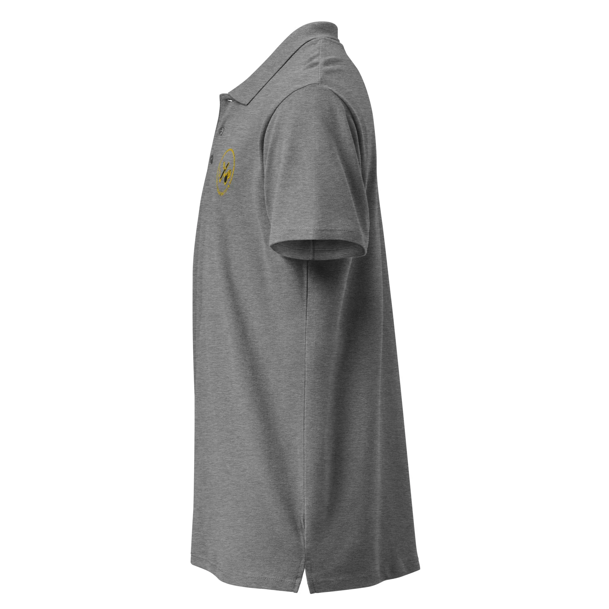 Clubs and Sticks Premium Pique Embroidered Polo Shirt - Yellow