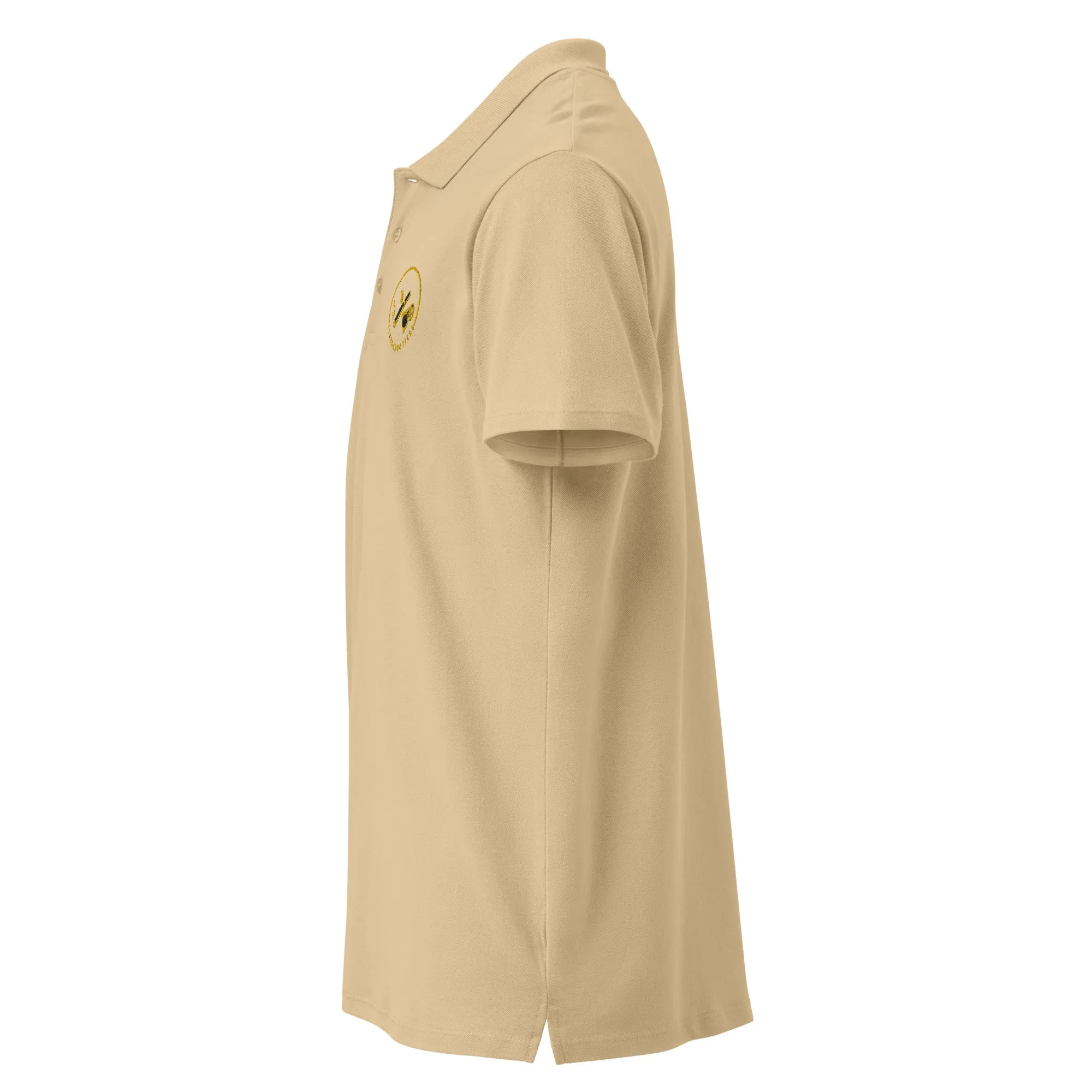 Clubs and Sticks Premium Pique Embroidered Polo Shirt - Yellow