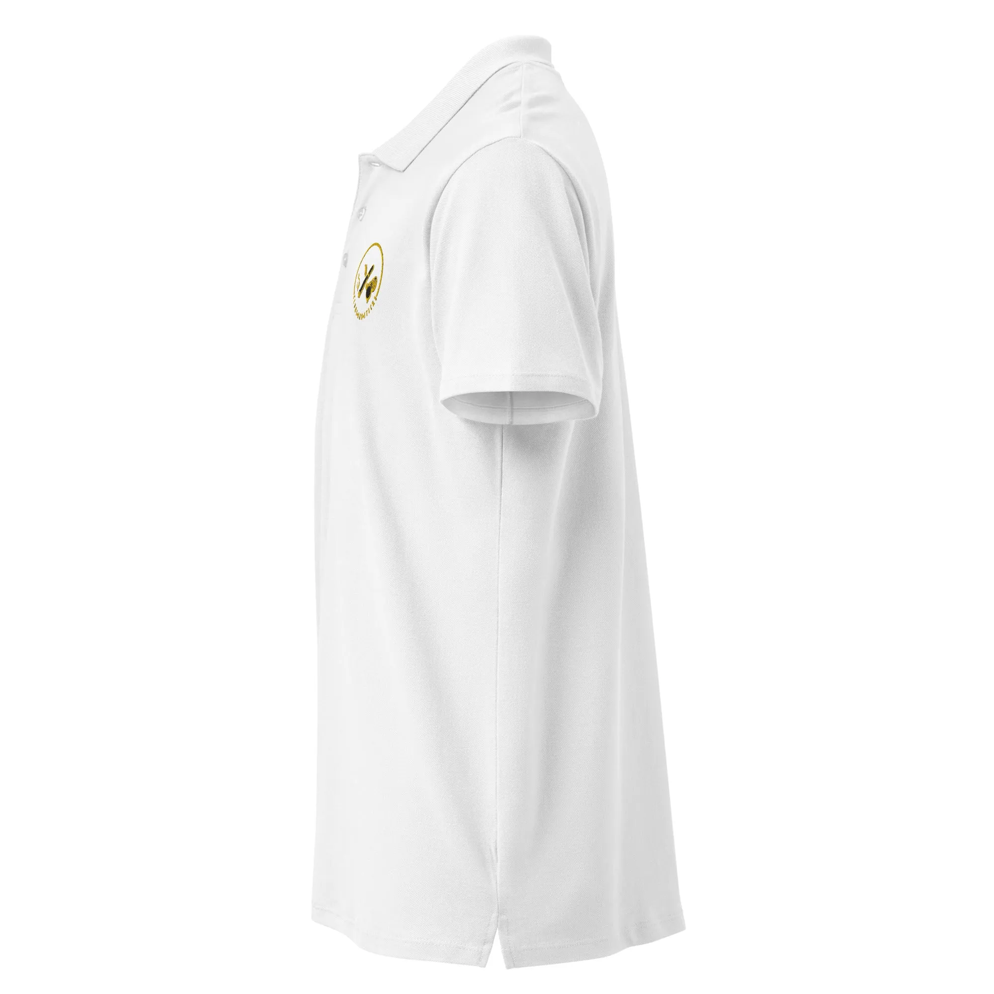 Clubs and Sticks Premium Pique Embroidered Polo Shirt - Yellow