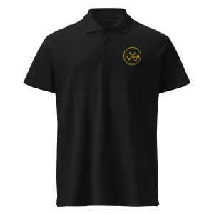 Clubs and Sticks Premium Pique Embroidered Polo Shirt - Yellow