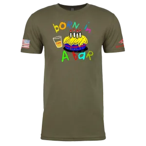 CRAYON BDAY BORN IN A BAR (OD OR CHARCOAL GRAY)