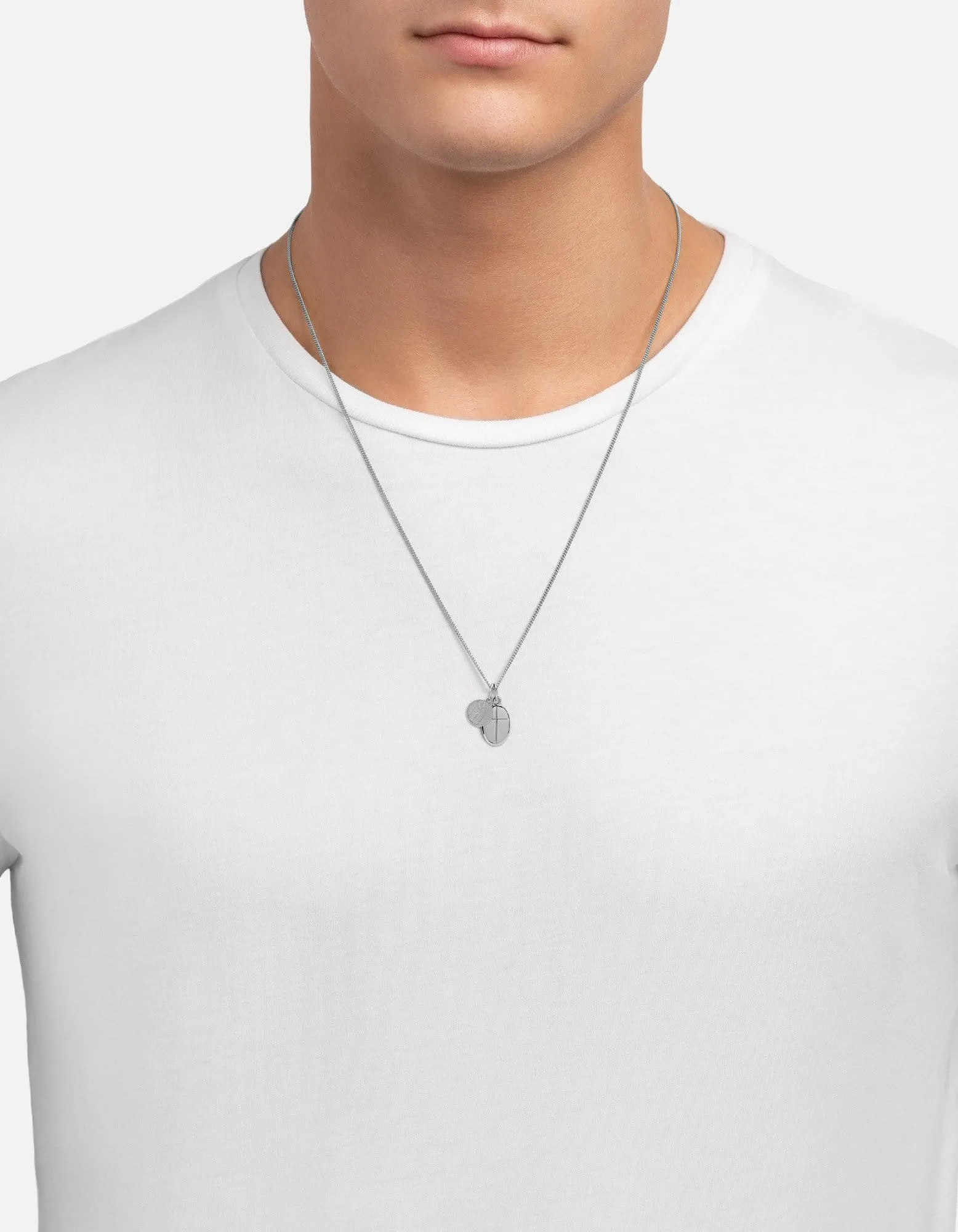 Croix   Mini St Christopher Necklace, Sterling Silver