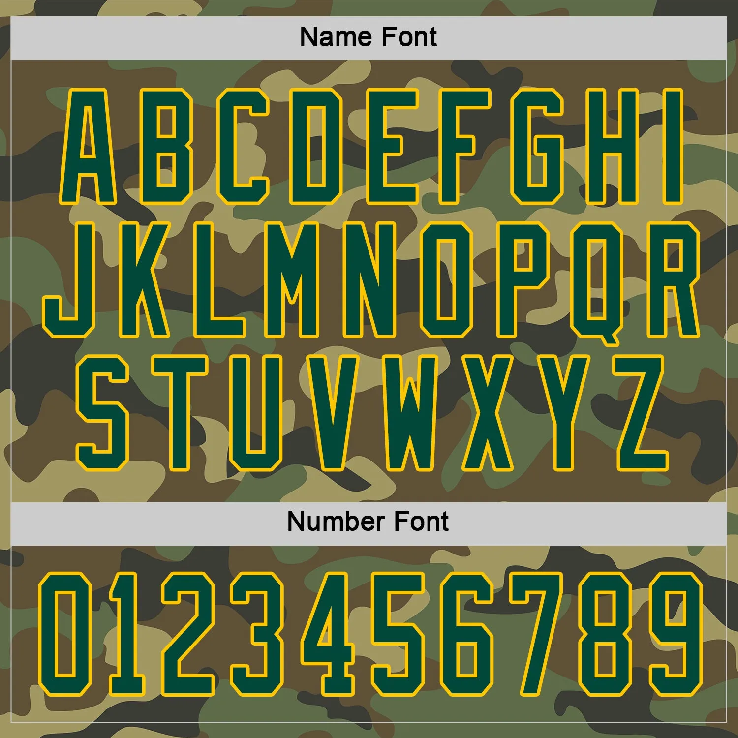 Custom Camo Green-Gold Salute To Service Hockey Jersey