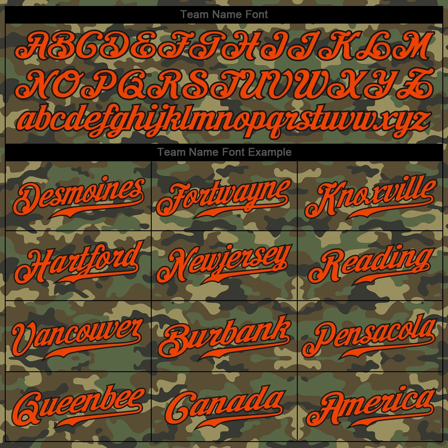 Custom Camo Orange-Black Authentic Salute To Service Baseball Jersey