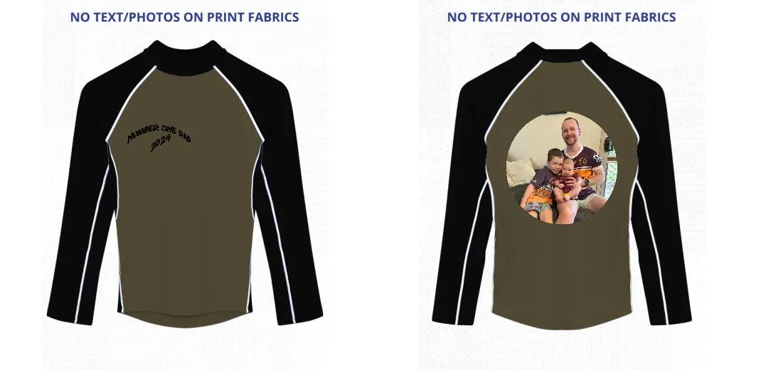 Custom Rash Guard (Kids, Women, Men) Long Sleeve