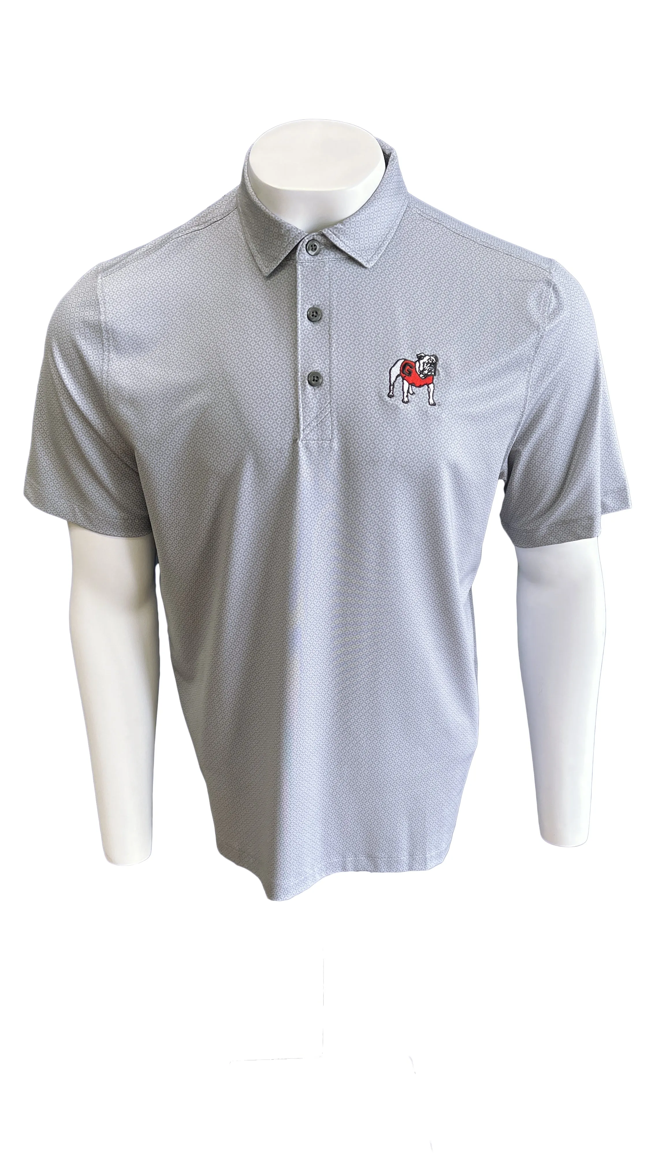 Cutter & Buck Georgia Bulldogs Pike Eco Symmetry Print Stretch Polo