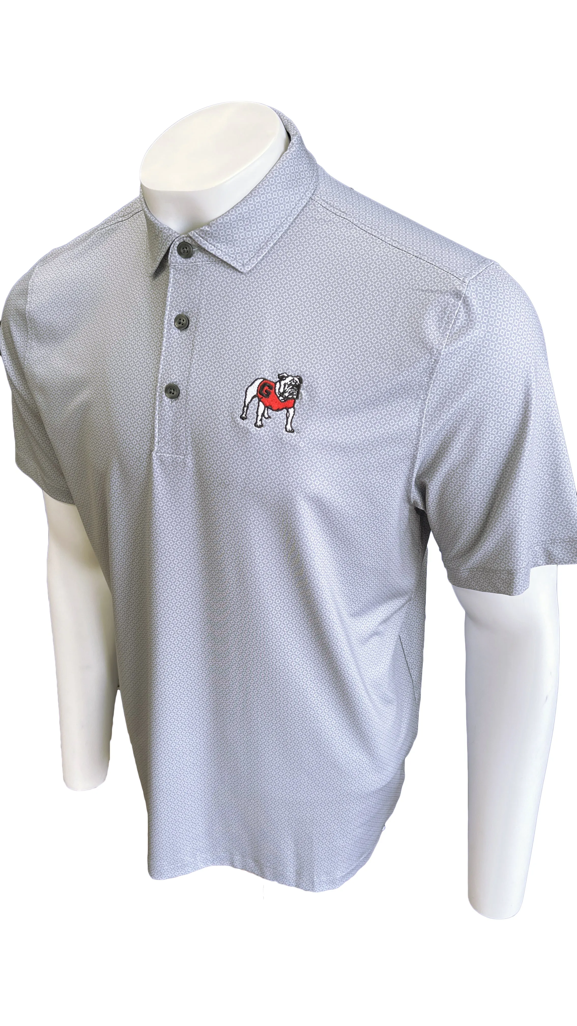 Cutter & Buck Georgia Bulldogs Pike Eco Symmetry Print Stretch Polo