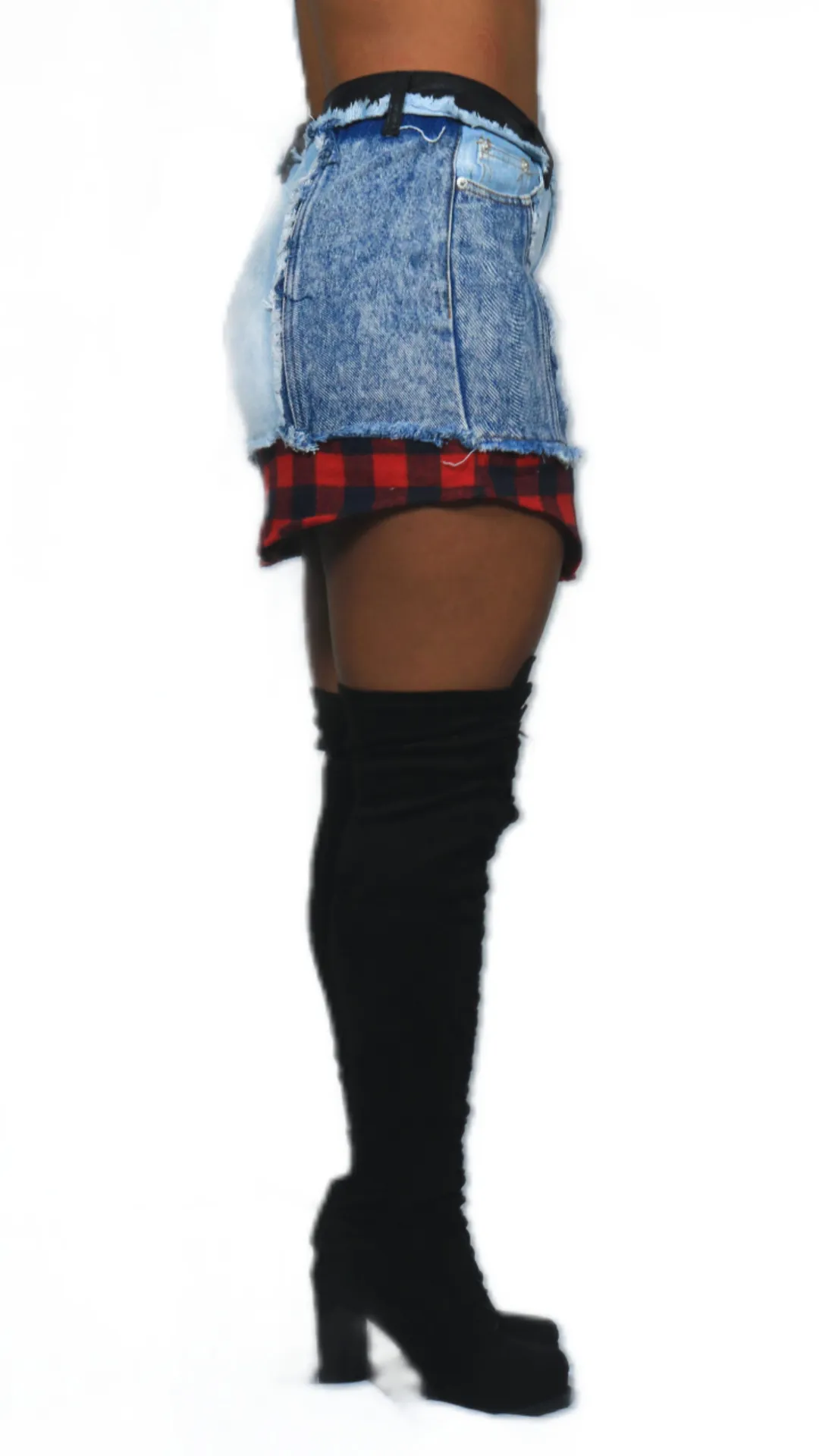 Denim and Plaid Chic