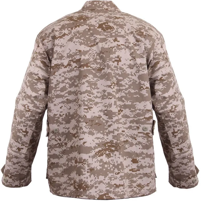 Desert Digital Camouflage - Military BDU Shirt - Cotton Polyester