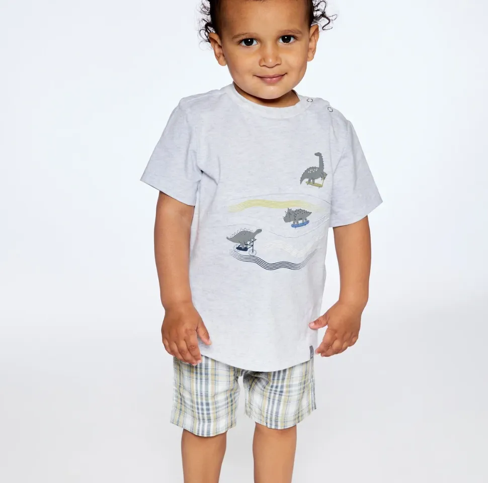 Deux Par Deux Top and Plaid Short