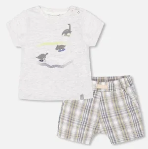 Deux Par Deux Top and Plaid Short
