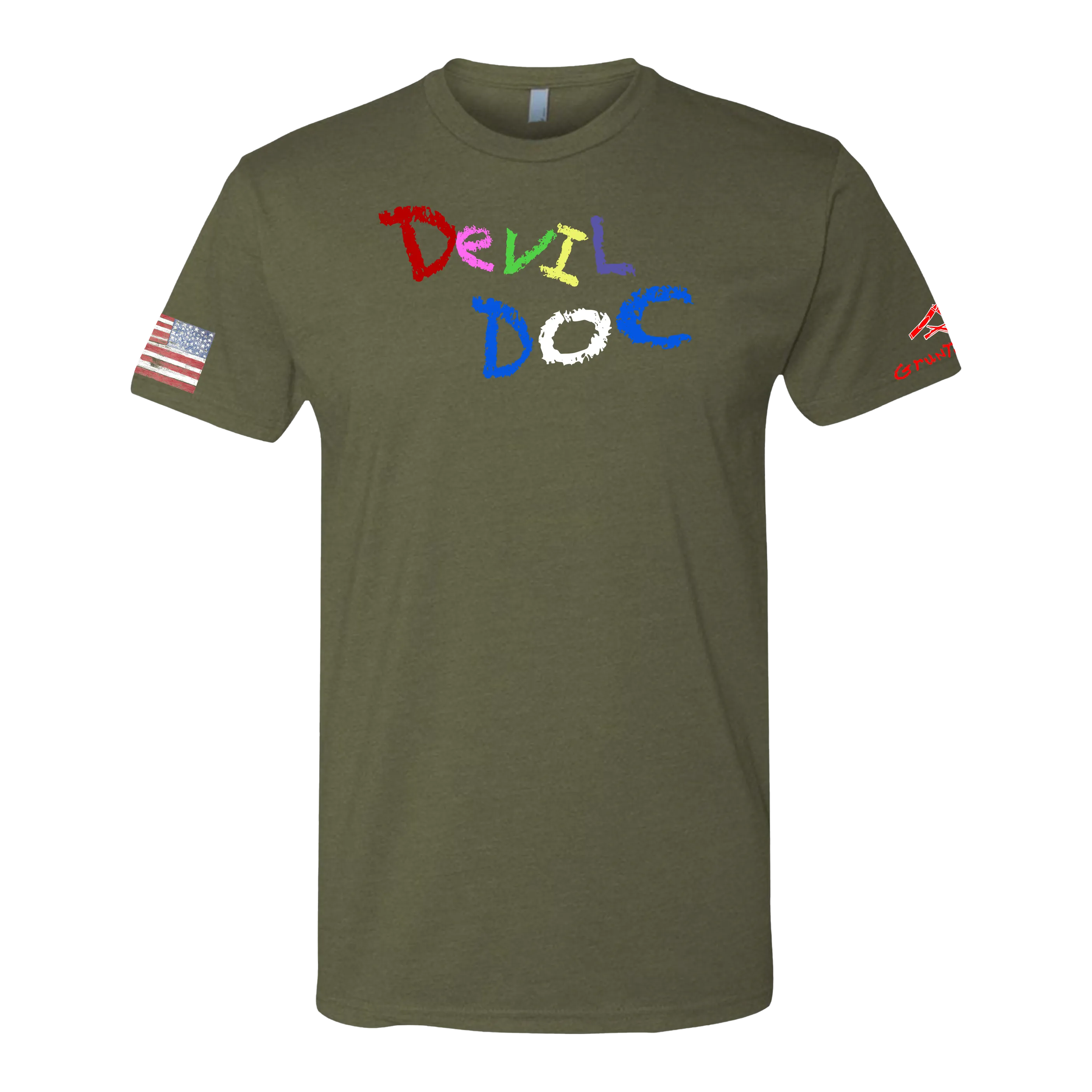 DEVIL DOC-Crayon Shirt (OD OR CHARCOAL GRAY)