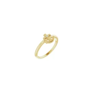Diamond Anchor Cross Ring