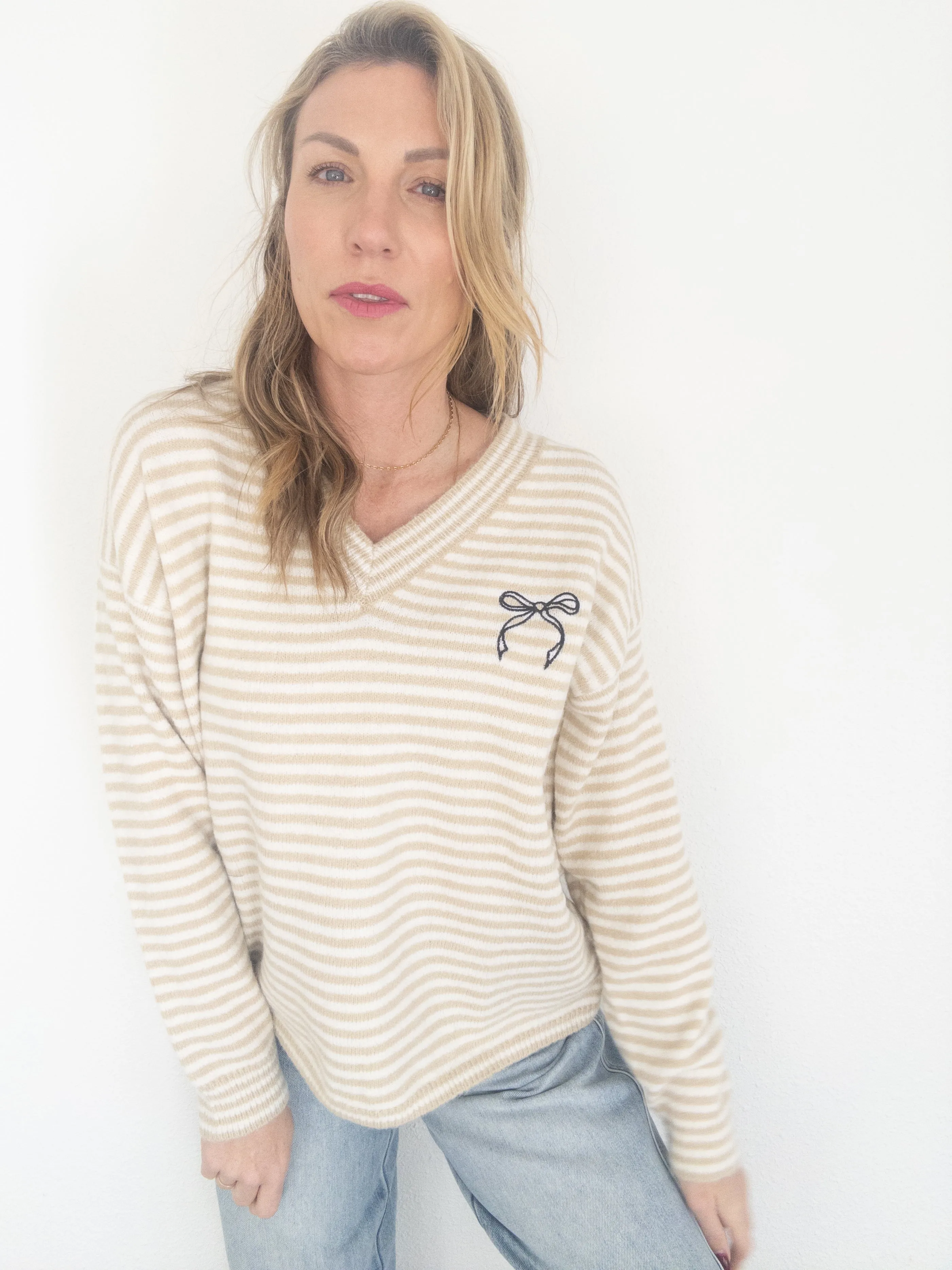 Eggnog Latte Bow Sweater