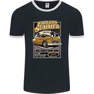 Endless Summer American Muscle Car Surfing Mens Ringer T-Shirt FotL