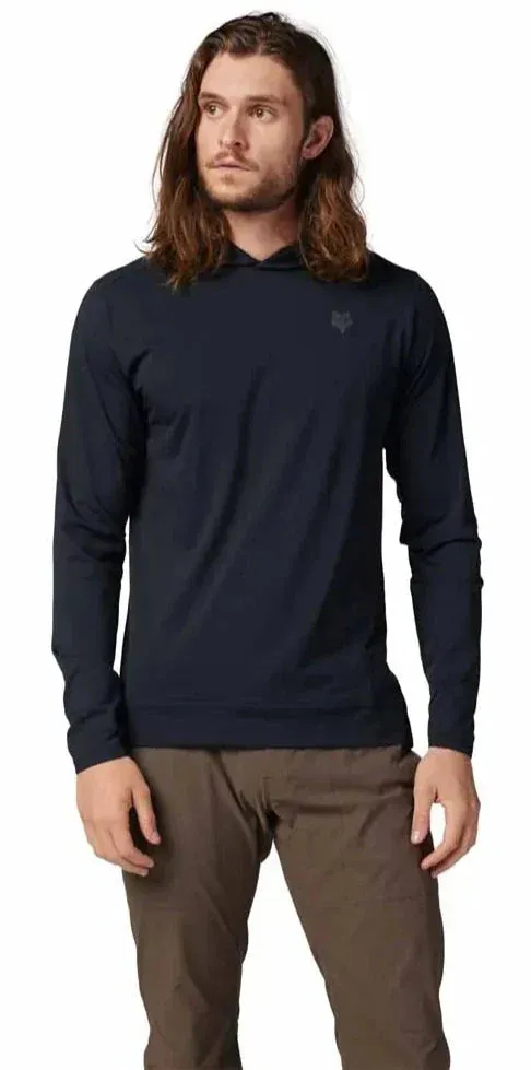 Fox RANGER LONG SLEEVE SUN HOODIE - Black