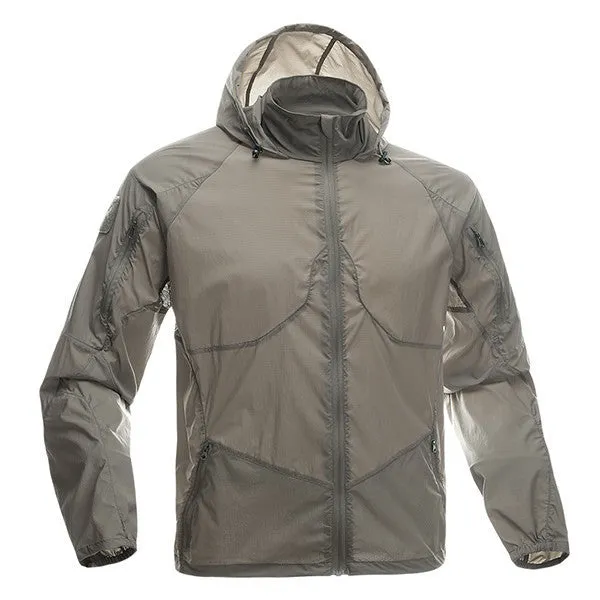FREE SOLDIER outdoor elastic men's breathable sun block clothes, summer UV-proof coat tactical skin coat
