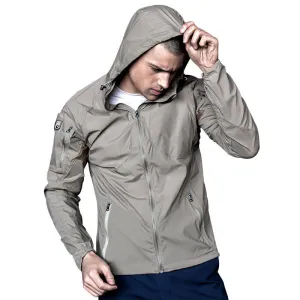 FREE SOLDIER outdoor elastic men's breathable sun block clothes, summer UV-proof coat tactical skin coat