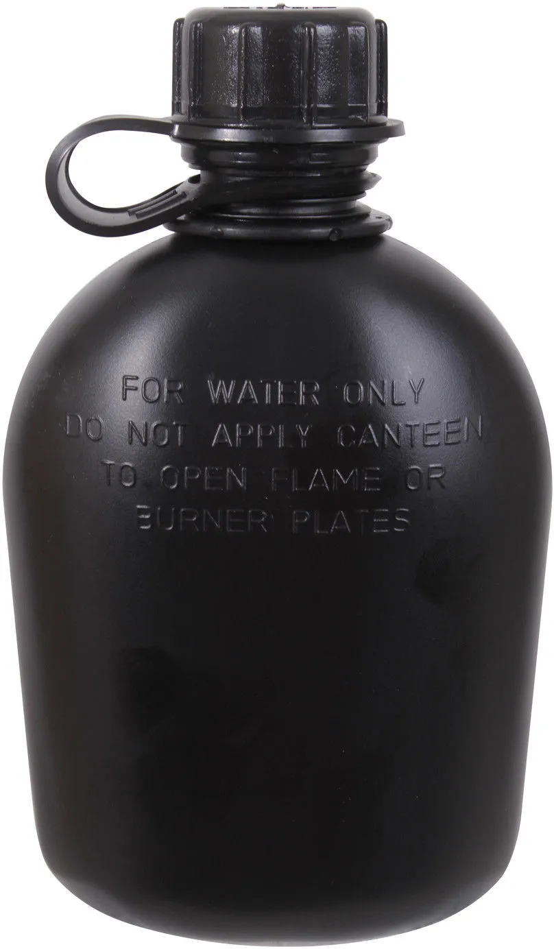 GI Official US Army Military Mil Spec 3 Piece 1 Quart Canteen with Belt Clip