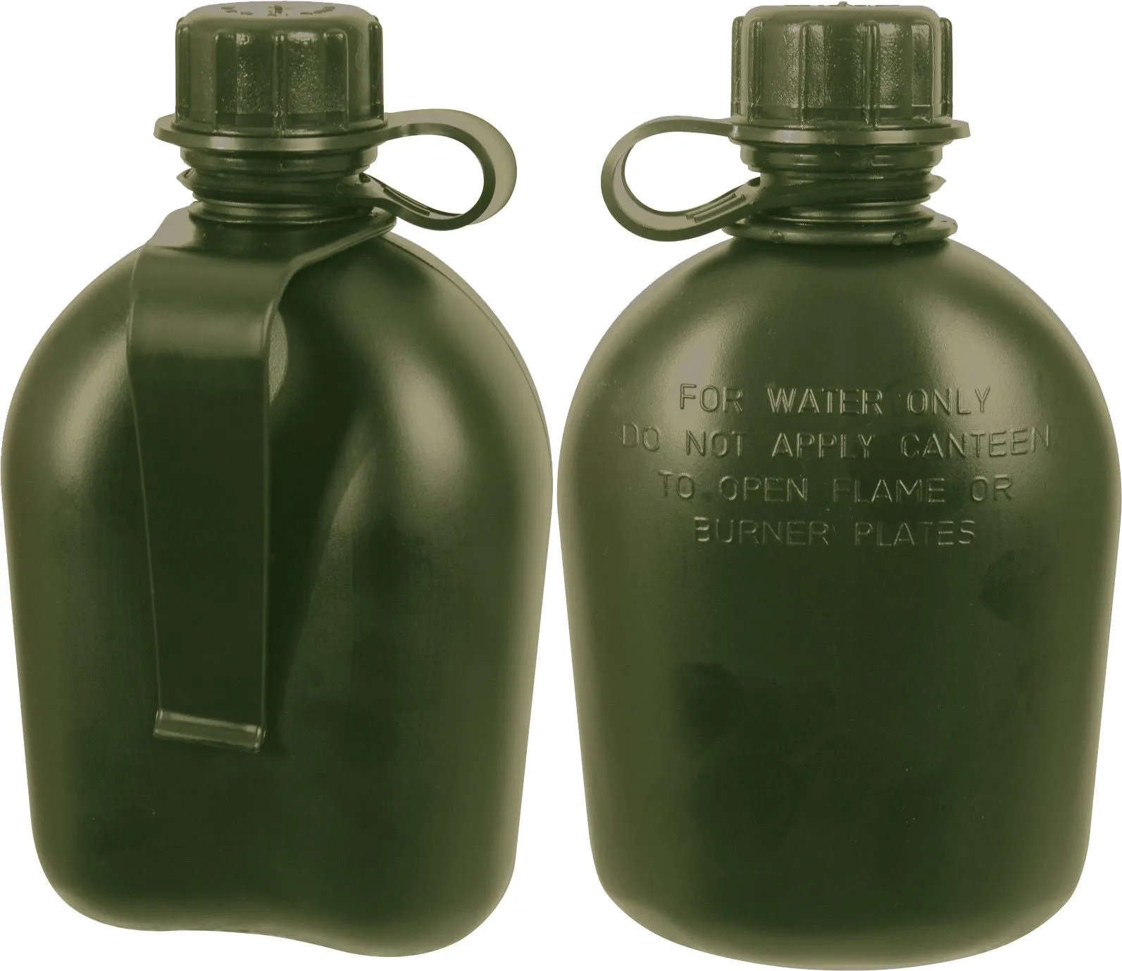 GI Official US Army Military Mil Spec 3 Piece 1 Quart Canteen with Belt Clip