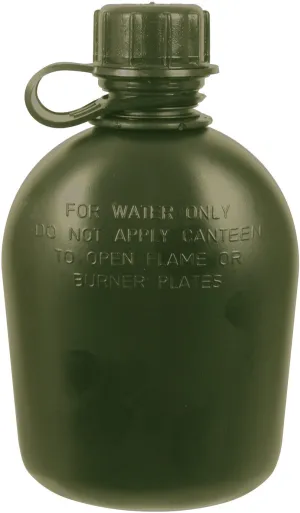 GI Official US Army Military Mil Spec 3 Piece 1 Quart Canteen with Belt Clip
