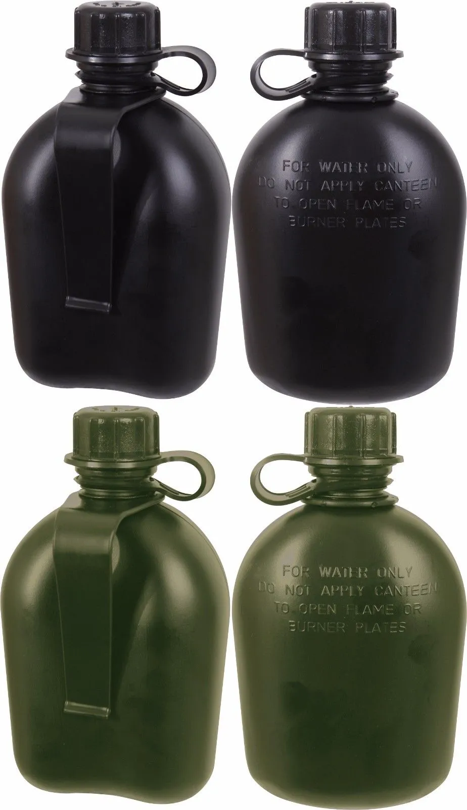 GI Official US Army Military Mil Spec 3 Piece 1 Quart Canteen with Belt Clip