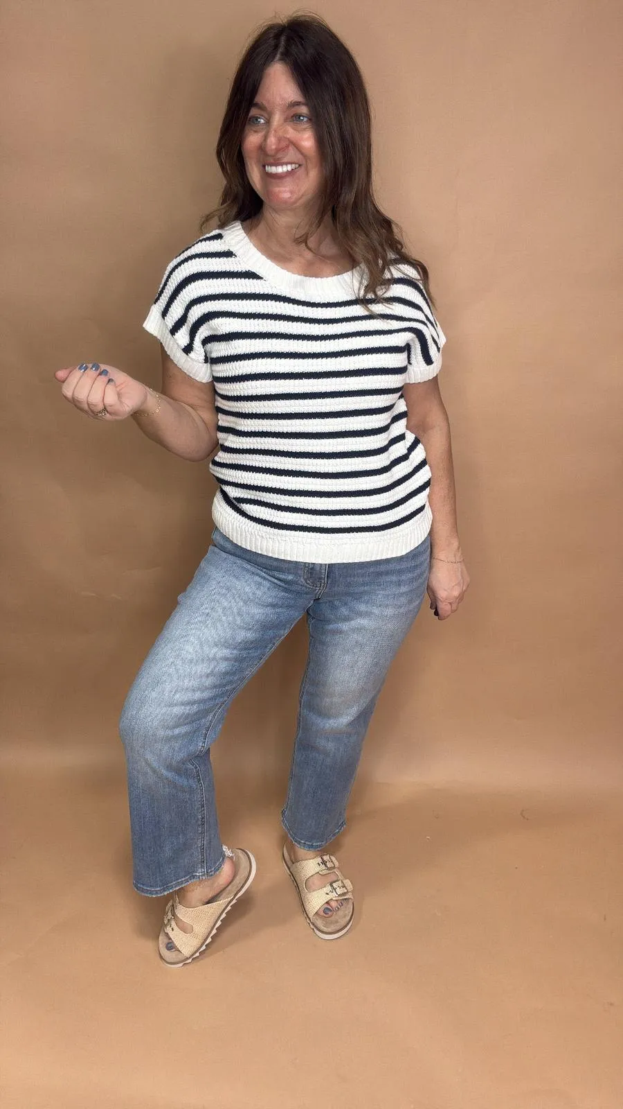 Going Nautical Sleeveless Sweater