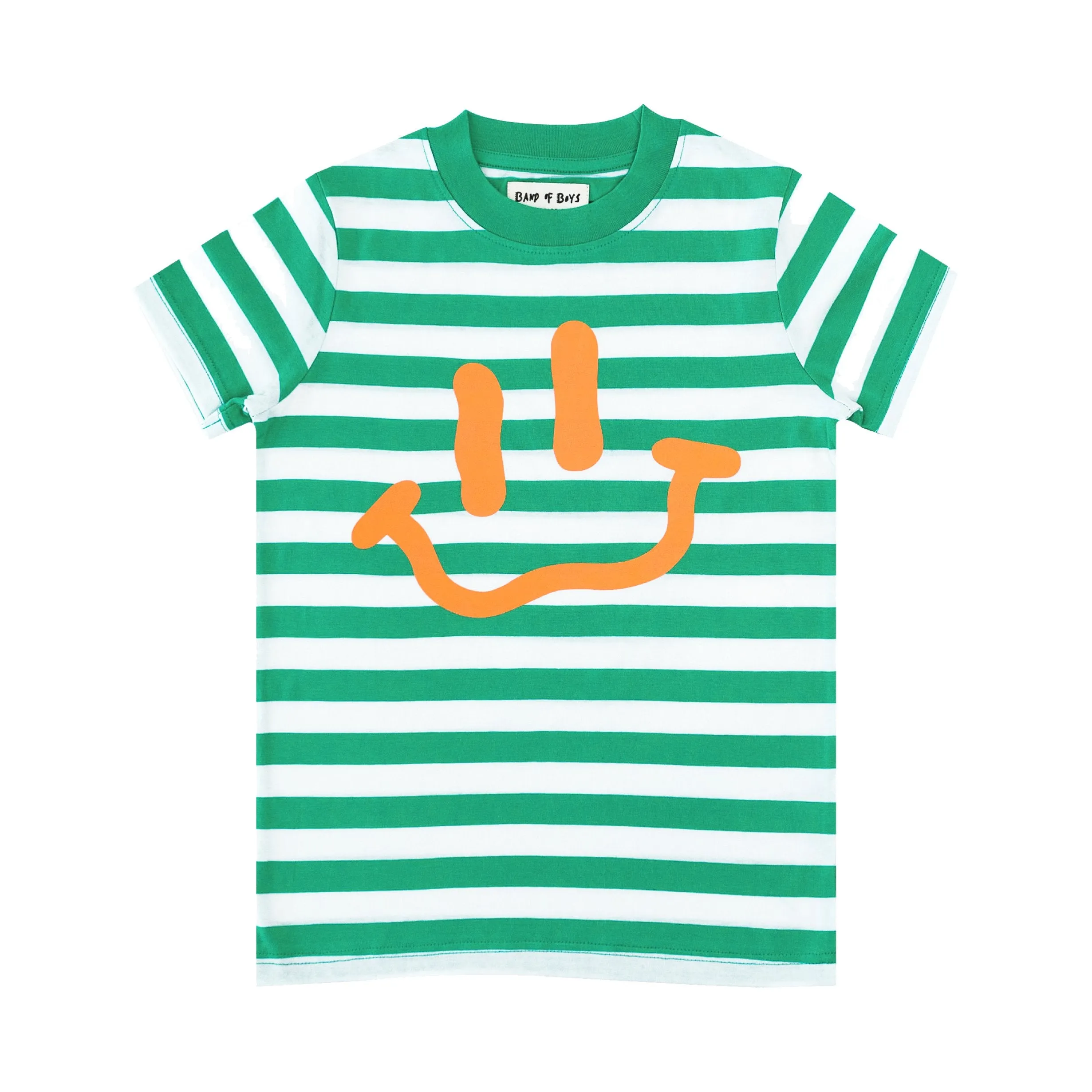 Green Striped Smile Tee
